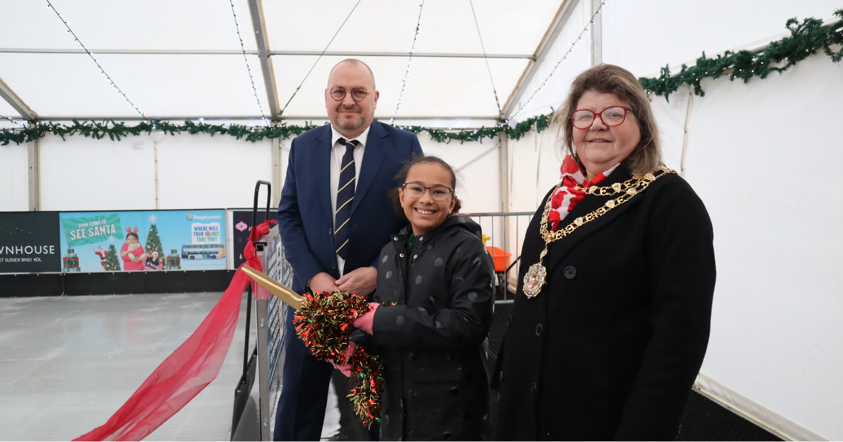 The Lightning Fibre Ice Rink is officially open in Eastbourne for a